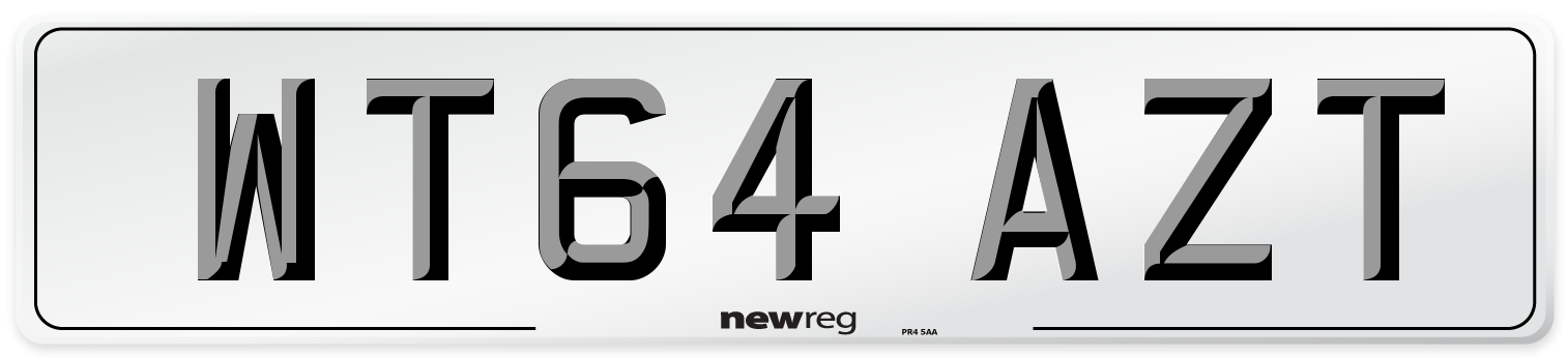 WT64 AZT Number Plate from New Reg